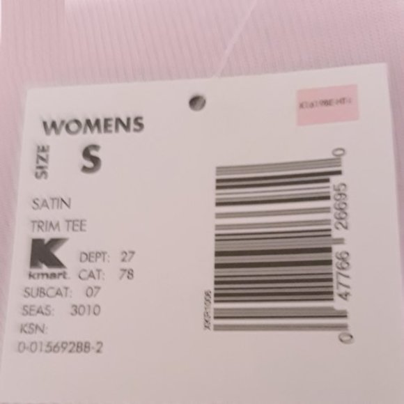 BASIC EDITIONS SOFT PINK SHORT SLEEVE SLIP OVER TOP SIZE S NWT - Picture 4 of 4